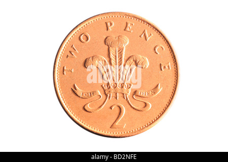 Two pence coin Stock Photo