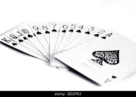 Spades suit from playing card deck Stock Photo