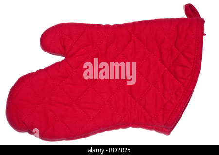 Close up of a red oven mitt Stock Photo