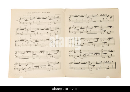 Musical notes book music sheet Stock Photo