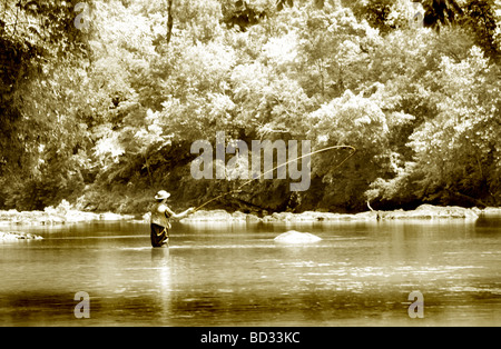 Angler's catch, Slupia river, Poland: steelhead trout and fishing