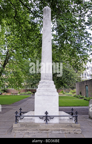 Obelisk Bunhill Fields in Islington but run by City of London England UK Stock Photo