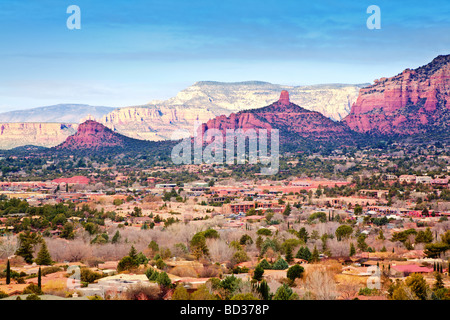 Aerial View of Sedona Red Rocks and Forest Landscape Stock Photo - Alamy