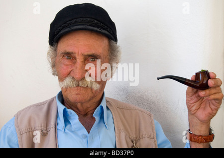 Mykonos Greece local man with fishing hat portrait with old greek hat Stock  Photo - Alamy