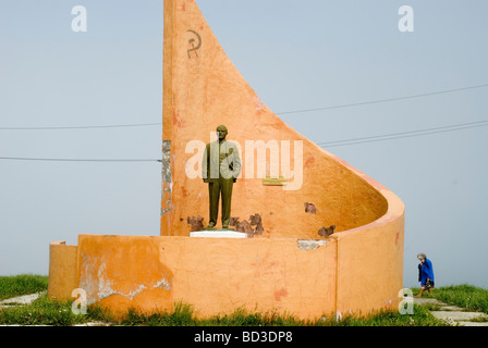 Lenin monument in the Commander Islands, Russian Far East Stock Photo