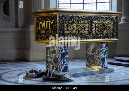 Tomb of Hubert Lyautey, French Army general  and Marshal of France. Hôtel National des Invalides, Paris, France. Stock Photo