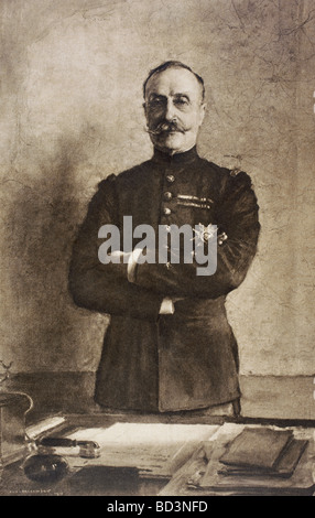 Marshal of France Ferdinand Foch born 1851 died 1929.  From L'Illustration 1918. Stock Photo