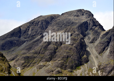 Blaven from Torrin. Loch Slapin, Strathaird, Isle of Skye, Inner Hebrides, Scotland, United Kingdom, Europe. Stock Photo