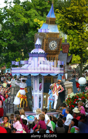 Mary Poppins display during the Disney Once Upon a Dream parade, Disneyland Paris, France Stock Photo