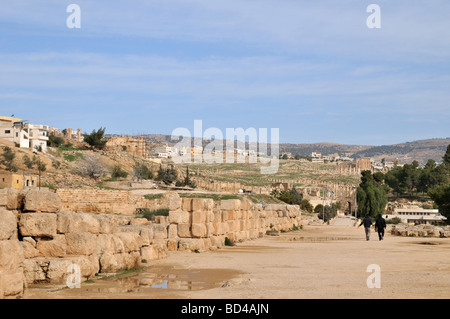 Roman Odeon ruins in Amman Jordan Stock Photo