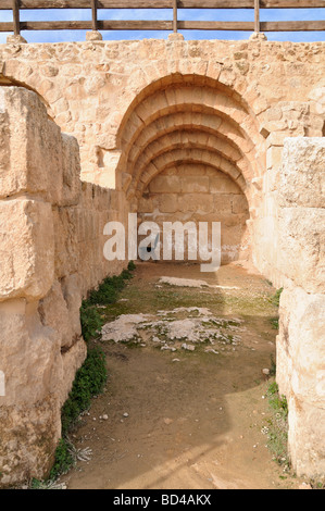 Roman Odeon ruins in Amman Jordan Stock Photo