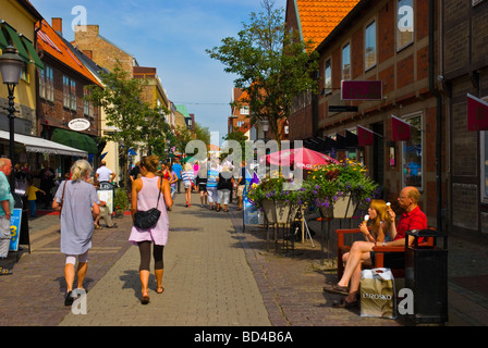 Stora Östergatan shopping street in central Ystad Skåne Sweden Europe Stock Photo