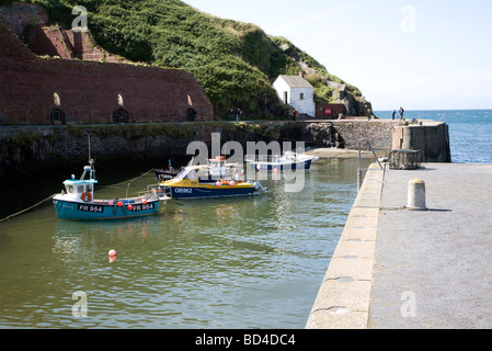 Porthgain harbour Pembrokeshire Wales Stock Photo