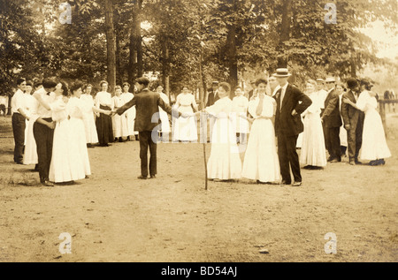 Couples Dancing at Island Grove Park Stock Photo