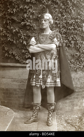 Roman Legionnaire Soldier on Guard Stock Photo