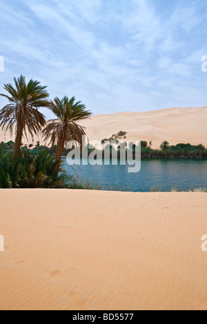 Libya Sahara desert the Ubari lakes area Stock Photo