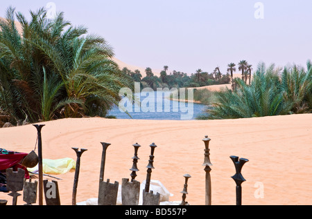 Libya Sahara desert the Ubari lakes area Stock Photo