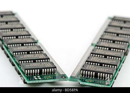 Two computer memory chips Stock Photo