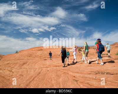 A family vacation at Red Rock Stock Photo