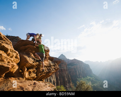 A family vacation at Red Rock Stock Photo