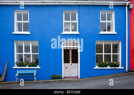 Coloured Houses Eyeries Ring of Beara County Kerry Ireland Stock Photo