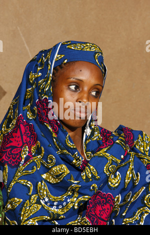 Woman, portrait, Mbororo ethnic group, Bamenda, Cameroon, Africa Stock Photo