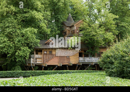 The tree house in Alnwick Gardens Stock Photo