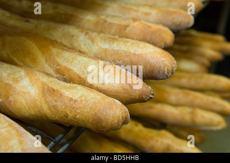 Loaves of bread in a bakery Stock Photo