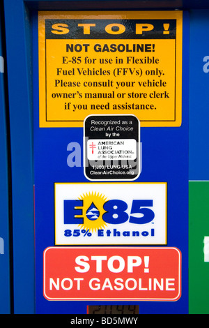 85 Ethanol fuel pump in Minnesota USA  Stock Photo