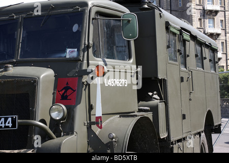 July 2009 Bedford QLR WW2 Military truck detail, the radio version of the QL lorry Stock Photo