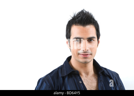 Young handsome man smiling Stock Photo