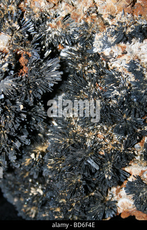 Stibnite a.k.a Antimonite Crystals Stock Photo