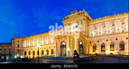 Osterreichische Nationalbibliothek Austrian National Library at the Hofburg Court Palace Vienna Stock Photo