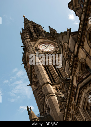 The clock tower on Manchester Town Hall Stock Photo