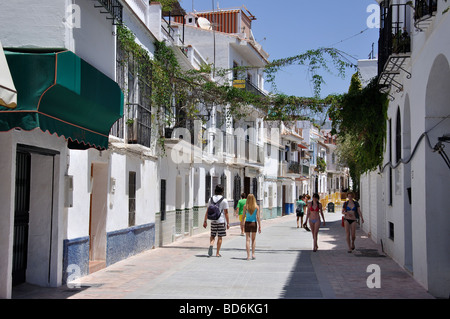 Street scene, Nerja, Costa del Sol, Malaga Province, Andalusia, Spain Stock Photo