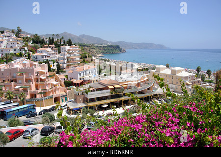 Playa de Burriana, Nerja, Costa del Sol, Malaga Province, Andalucia, Spain Stock Photo