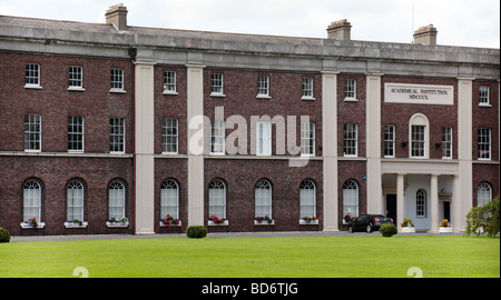 Facade of the Royal Belfast Academical Institution, also known as RBAI or Inst, in Osborne Park in central Belfast. Stock Photo