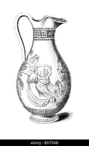 Ewer of Greek Style--Antique Ceramic Illustration Stock Photo