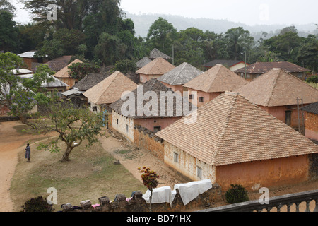 Women houses on the chieftain, Fon, Bafut, West Cameroon, Cameroon, Africa Stock Photo