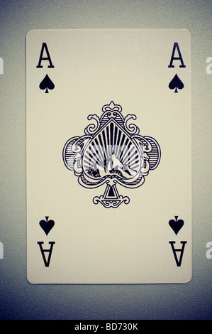 Ace of spades playing card Stock Photo
