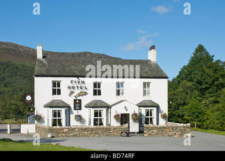 Fish Inn Buttermere The Fish pub and hotel at Buttermere the Lake District Cumbria UK Stock ...