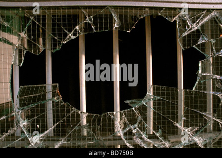 Broken Window Stock Photo