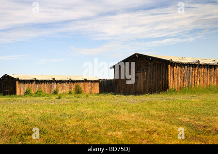 Fort Calgary Mountie Museum in Calgary, the largest city in the Province of Alberta, Canada. Stock Photo