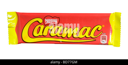 Nestle Caramac Chocolate Bar Shot In Studio Stock Photo