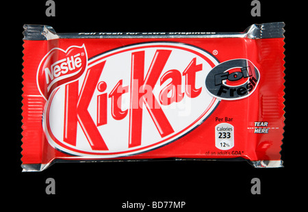 Nestle Kit Kat Chocolate Bar Shot In Studio Stock Photo