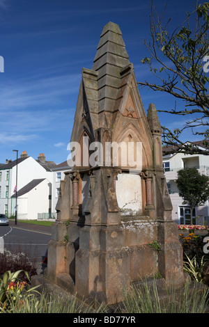 memorial to two men lost at sea at the end of holywood high street county down northern ireland uk Stock Photo