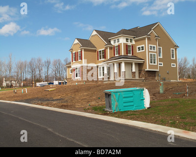 New single family home being built in Fairport, NY USA. Stock Photo