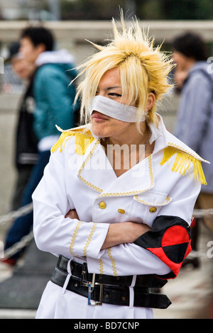 Portrait of a young person in Harajuku, Tokyo, Japan Stock Photo