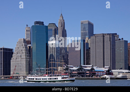 skyline of Manhattan, New York City, United States of America Stock Photo