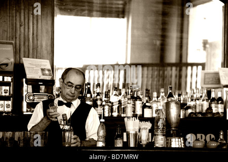 bartender in La Lluvia de Oro Stock Photo